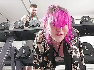 Ladyboy Pornstar Gets Fucked Hard by Huge Cock at the Gym